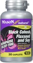 MASON NATURAL Menopause Trio: Nero Cohosh, Flaxseed, & Soy (Extended Release) - May Alleviate Hot Flashes & Night Sweats*, Supporta l'equilibrio sano dell'ormone*, 30 Caplets