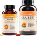 NatureWise Vitamina D3 5000iu (125 mcg) 1 anno di alimentazione CLA 1250