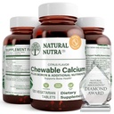 Nutra naturale Chewable Calcium Supplemento per la forza del chiodo, promuove la salute del muscolo, aiuta a migliorare la salute dei denti, il sostegno Nerve Salute e la salute cardiovascolare, migliorare la resistenza del chiodo, 120 compresse