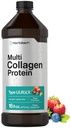 Horbaach Multi Collagen Protein 16 fl oz | Frutta aroma | Peptidi di collagene liquido | Tipo I, II, III, V, X | Non OGM, Gluten Free Supplement