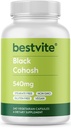 BESTVITE Black Cohosh 540mg (240 Capsule Vegetariani) - No Stearates - No Fillers - Vegan - Non OGM - Gluten Free