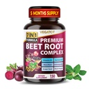 Radice della barbabietola VEGATOT *USA Made and Tested* Concentrato con Ginseng Maca Root Ashwagandha - Supporto Immune Stamina (150 Count (Pack of 1))