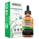 SBR Nutrition MAX Assorbimento, Vitamina D3 + K2 (MK-7) Gocce liquide con olio MCT, aroma di menta piperita, aiuta a sostenere ossa forti e cuore sano