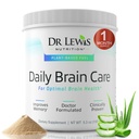 Integratori cerebrali per la memoria e la messa a fuoco – Dr Lewis Daily Brain Care Powder con Aloe Vera – Integratore Nootropico e Energetico basato sulle piante per la nebbia cerebrale, Clarity Mentale e Supporto Immune – Polvere, 150g