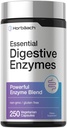 Horbäach Essential Digestive Enzymes | 250 capsule | Potente miscela di enzimi per gli uomini e le donne | Non-GMO & Gluten