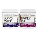 Bundle di difesa ospitante con polvere di mane del leone, 3.5 oz & polvere di funghi della coda della Turchia, 3.5 oz - supporto salute del cervello, memoria e messa a fuoco - supporto digestivo & salute immunitaria*