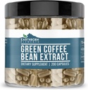 Elementi terrestri Estratto di chicco di caffè verde 200 capsule, puro e diluito, senza additivi