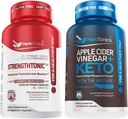 Booster di testosterone per uomini maschili ingrandimento pillole - Aumentare la dimensione del supplemento di ingrandimento, resistenza all'energia & Stamina Enhancement Ginseng Pill | Apple Cider Vinegar Capsule Plus Keto BHB | Fat Burner