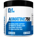 Evlution Agmatine Sulfate Nitric Oxide Powder Nutrition ad alta resistenza Agmatine Sulfate Powder Nitric Oxide Supplemento per pompe ad alta intensità Recupero e Prestazioni della crescita del muscolo - non aromatizzato