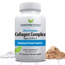 Pillola di peptide di collagene - Tipi I, II, III, V, X - Anti-invecchiamento - Integratori di collagene Premium & Pillole di collagene - Pillole di proteine idrolizzate per le donne & gli uomini 1800 mg per la pelle giovanile
