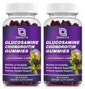 Glucosamina Chondroitin Gummies - 2- Pack, Glucosamina 1500mg Extra Forza con MSM & Elderberry, Supporto per la flessibilità, Miglior Cartilage & Supporto Immune per Uomini e Donne - 120 conteggio