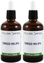 2X DMSO 99.9% Ingredienti di grado Pharma | Basso odore - Liquido dimetil solfossido | 2X 3,4 Oz - 2X 100 ml | Purezza elevata | Set di due | Heiltropfen®