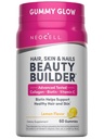 NeoCell Hair, Skin and Nails Beauty Builder con Collageno, Biotina e Vitamina C, Include antiossidanti, pancia, limone, 60 conte, 1 bottiglia