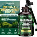 Gocce liquide clorofilla – Supplemento di deodorazione del corpo per le donne e gli uomini – Detox, Energy & Skin Health Support– Vegan, Non-GMO, 2 Fl Oz