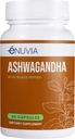 Ashwagandha Supplemento - Natural Relief e Stamina Supporto per aiutare a alleviare la tensione 60 capsule radice pura con estratto di pepe nero per l'assorbimento potenziato Vegan, Made in USA