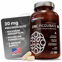 OmniBiotics Zinc Picolinate 30mg Supplemento – Zinco ad alto assorbimento per il sistema immunitario, la pelle sana e il supporto energetico – 180 capsule vegane