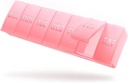 Barhon Grande organizzatore di pillole settimanali, Big Vitamin Organizer Case per 7 giorni, Travel Medicine Pill Box per tenere vari integratori e olio di pesce, Sakura Pink