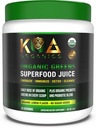 Greens Superfood Juice Powder - USDA Organic Super Greens Polvere con Spirulina, Chlorella, Matcha, erba di grano, enzimi digestivi e probiotici - Lemon Flavor -30 ServQ