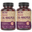 DVA Vegan Calcio Magnesio Supplemento 2-Pack, Plus Zinco, Vitamine C, D & K, Boron, 90 compresse Ogni