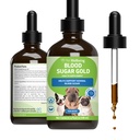 Benessere per animali domestici - Dimensione del valore dell'oro dello zucchero di sangue per cani e gatti - Supporto naturale per livelli di zucchero nel vostro animale domestico con diabete - 4 oz (118ml)