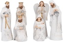 Transpac Distressed Bianco e Oro Tono 7,5 pollici Resina Natività Figurine Set di 6