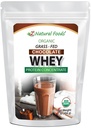 Organic Chocolate Whey Protein Powder Concentrato - Grass Fed & Raised in USA - Non OGM, Gluten Free & Undenatured - No Sugar Aggiunto, Addolcito con Stevia - No ormoni o antibiotici - 1 lbs