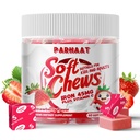 Ferro morbido masticare supplemento con vitamina C | Strawberry aromatizzato | Gluten Free | Iron Supplemento per donne uomini e bambini | 60 conte | 2 mesi di alimentazione