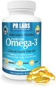 PR Labs - Integratore di olio di pesce di grado clinico di ogni giorno Omega-3 per gli uomini - promuove il cuore, il cervello, il supporto immunitario e comune - Sostenibilmente Fonte e Distillato molecolare - 1800mg EPA e DHA - 1 confezione