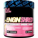 EVL Ultimate Pre Workout Powder - Thermogenic Fat Burn Support Preworkout Powder Drink for Last Energy Focus and Stamina - ENGN Shred Intense Creatine Free Preworkout Drink Mix - Pink Lemonade