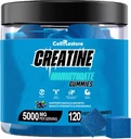 Creatina Monoidrato Gummies per gli uomini e le donne-5g di Creatina Monoidrato per Serving- Aiuta ad aumentare la forza e costruire il muscolo, Sugar Free,Vegan, Blueberry Flavor, 120 Conte