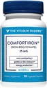 La vitamina Shoppe Comfort Iron 25MG, Bisglicinato di ferro clinicamente studiato, Energy Production & Immune Support, Gentle & Non-Constipating Supplement (90 capsule vegetali)