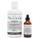 Ultra Silver® Colloidal Silver | 5000 PPM, 32 Oz (946mL) | Supplemento minerale | True Colloidal Silver - Bottiglia Dropper 4 oz (Empty) Inclusa per la Dispensazione!