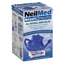 NeilMed NasaFlo Unbreakable Neti Pot con 60 confezioni Premixed