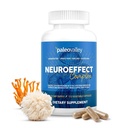 Paleovalle NeuroEffect - Neuro Mushroom Coffee Nutritional Supplemento per Focus, Memoria e Supporto Energetico - Alimentazione 28 giorni - 8 Full Spectrum Mushroom e Whole Coffee Fruit Extracts