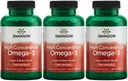Olio di pesce Omega-3 ad alta concentrazione Swanson - acidi grassi essenziali - (120 Softgels, 680mg ogni) 3 Pack