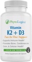 Vitamina D3 K2 5000 IU Supplemento con calcio, senza glutine, formula non OGM, alta potenza, salute di ossa, salute del cuore, supporto immunitario, 60 capsule