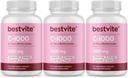 BESTVITE Vitamina C 1000mg (360 Capsule Vegetariani) (120 x 3) con Citrus Bioflavinoidi - No Stearates - Vegan - Non OGM - Gluten Free