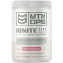 MTN OPS Ignite Lite Energy Drink Powder Gluten Free Nitric Oxide Supplement Drink Mix, L Arginina, L Citrulline, Caffeina & Nootropic Sugar Free Drink Mix, 45 Servings, Strawberry Daiquiri Sapore di Eva Shockey