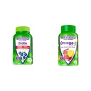 Vitafusion Extra Strength Biotin Gummy Vitamine, Aroma di bacche, 5.000 mcg Biotin Vitamine, America’ & Omega-3 Gummy Vitamins, Berry Lemonade aromaed, Vitamine di salute del cuore(1)