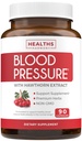 Integratore di supporto per la pressione sanguigna (NON-GMO) Erbe naturali premium, vitamine e bacche - Alta dose di estratto di bacche di biancospino – Supporta i livelli di pressione sanguigna già nella gamma normale – 90 capsule