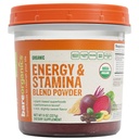 BareOrganics Energy & Stamina Blend Powder, Superfood organico, Integratore alimentare vegano, 8 once