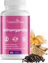 Naturalfem Ashwagandha Integratori per Donne con Pepe Nero - Gestione dello Stress, Integratore di Supporto per Ormone & Mood - Senza Glutine, 1300 mg.