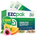 EZC Pak 5 giorni Booster di supporto immunitario affusolato - Integratore di supporto immunitario della vitamina, Echinacea, Vitamina di zinco C, Booster immuni per adulti - Vitamine di supporto immunitario (Pack of 2)