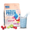WILD SOCIETY - Clear Whey Protein + Electrolytes - Refreshing Whey Protein Isolate Powder - 20g Protein, 0 Aggiunto Zucchero, GMO-Free, Natural Flavors & Colors - Rocket Pop, 16 oz