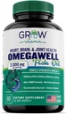 crescere vitamina Triple Strength Omega 3 Fish Oil, 800 mg EPA 600 DHA Supplemento per cuore, cervello e supporto immunitario, Assorbibile tripla resistenza, Sostenibilmente Sourced - Mini Softgels - 30 giorni di alimentazione