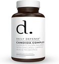 Candida Flush & Cleanse 60 Count Gut Support for Balanced Gut Flora with Oregano, Caprylic Acid,Probiotics, & Digestive Enzymes - Non OGM Integratore alimentare