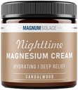 Lozione di magnesio – Crema di Magnesio di notte – Applicare ai muscoli delle gambe, braccia o petto - Cloruro di Magnesio Topico – USA Made and Safe per i bambini (Sandalwood) 4 Fl Oz (Pack of 1)