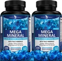 Potente giardino 2-Pack Mega Supplemento minerale Complesso minerale completo con calcio Magnesio Zinc Potassium Boron Selenium Chromium & 72 Trace Minerals Iron Free Calcium Supplement -200 pillole