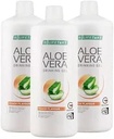 LR Lifetakt Aloe Vera Gel Bere Peach Flavour Salute Donne Uomini Bere Ogni Giorno Set di Trattamento Naturale di 3-1000 ml./33.3 fl.oz