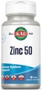 KAL Zinc 50mg Hydroxy Acid Complex, Metabolismo sano e supplemento di supporto immunitario con zinco Orotate, Citrato di zinco, Assorbimento potenziato w/ActiSorb, Vegan, Gluten Free, Non-GMO, 60 Serv, 60 compresse